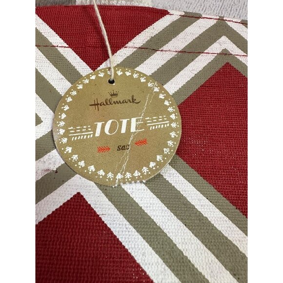 NEW Hallmark Tote Bag Set 2 Geometric Polka Dot Reusable Shopping Bags 18"x13" - Picture 2 of 11